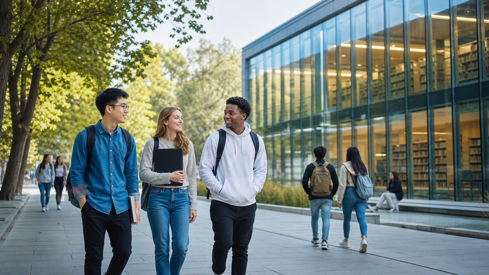 International students sharing campus life in China